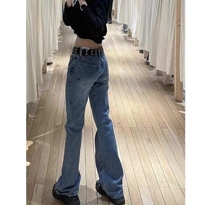 Jeans Slim Fit Low Waist Long Pants